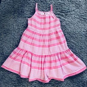 Pink & white Stripped toddler girl dress.